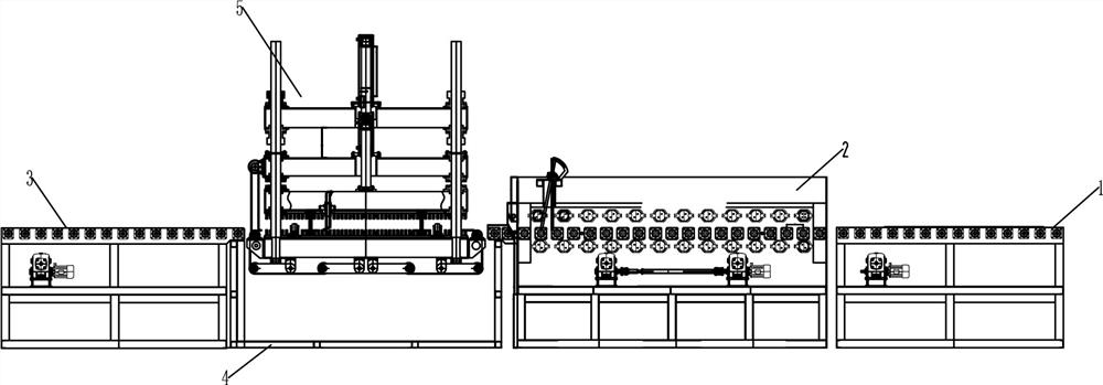A thin plate quenching production line