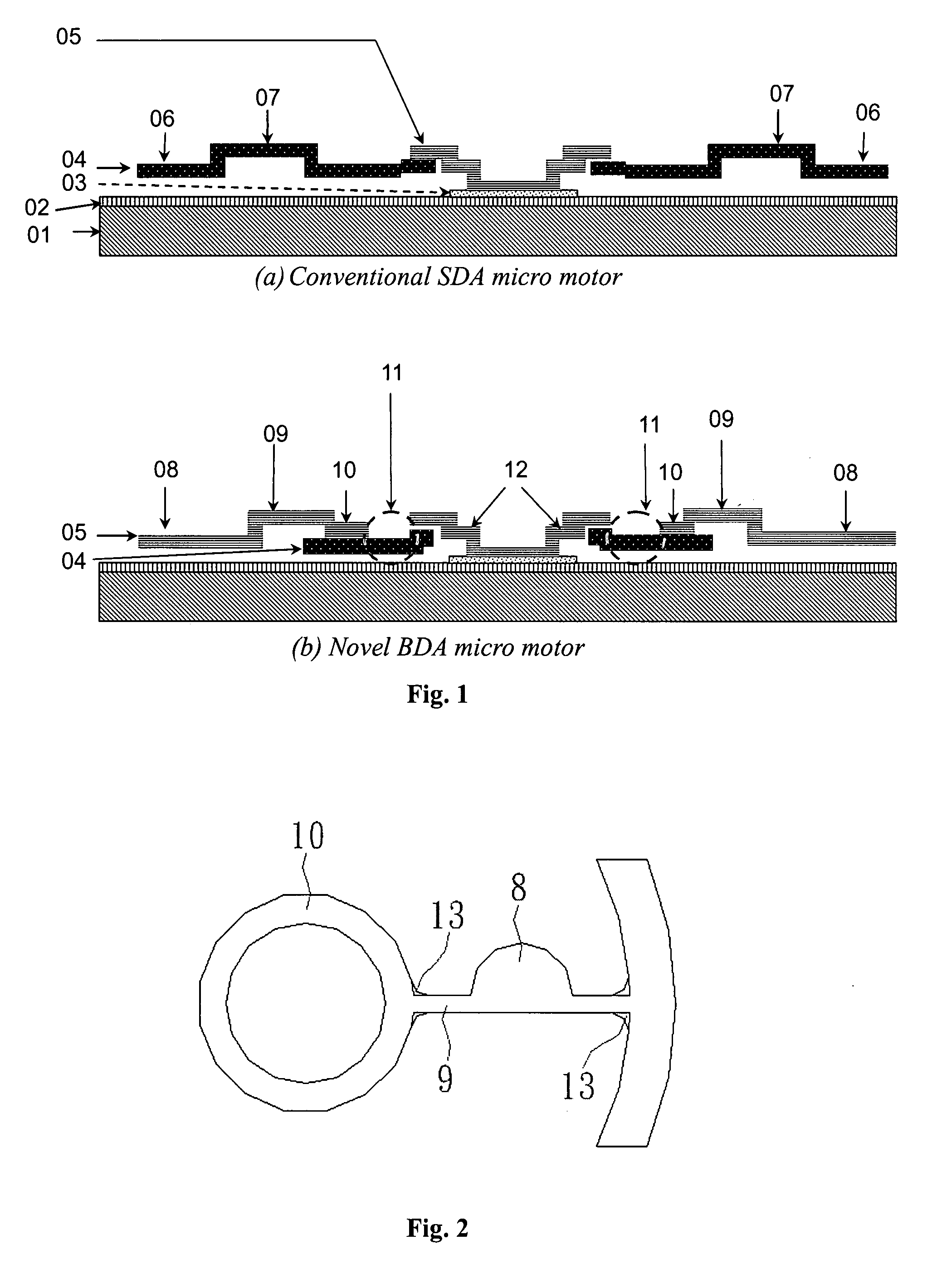 Bounce drive actuator and micromotor