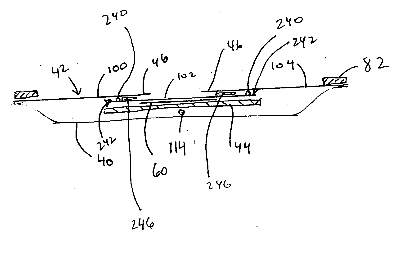 Absorbent garments with multipart liner having varied stretch properties