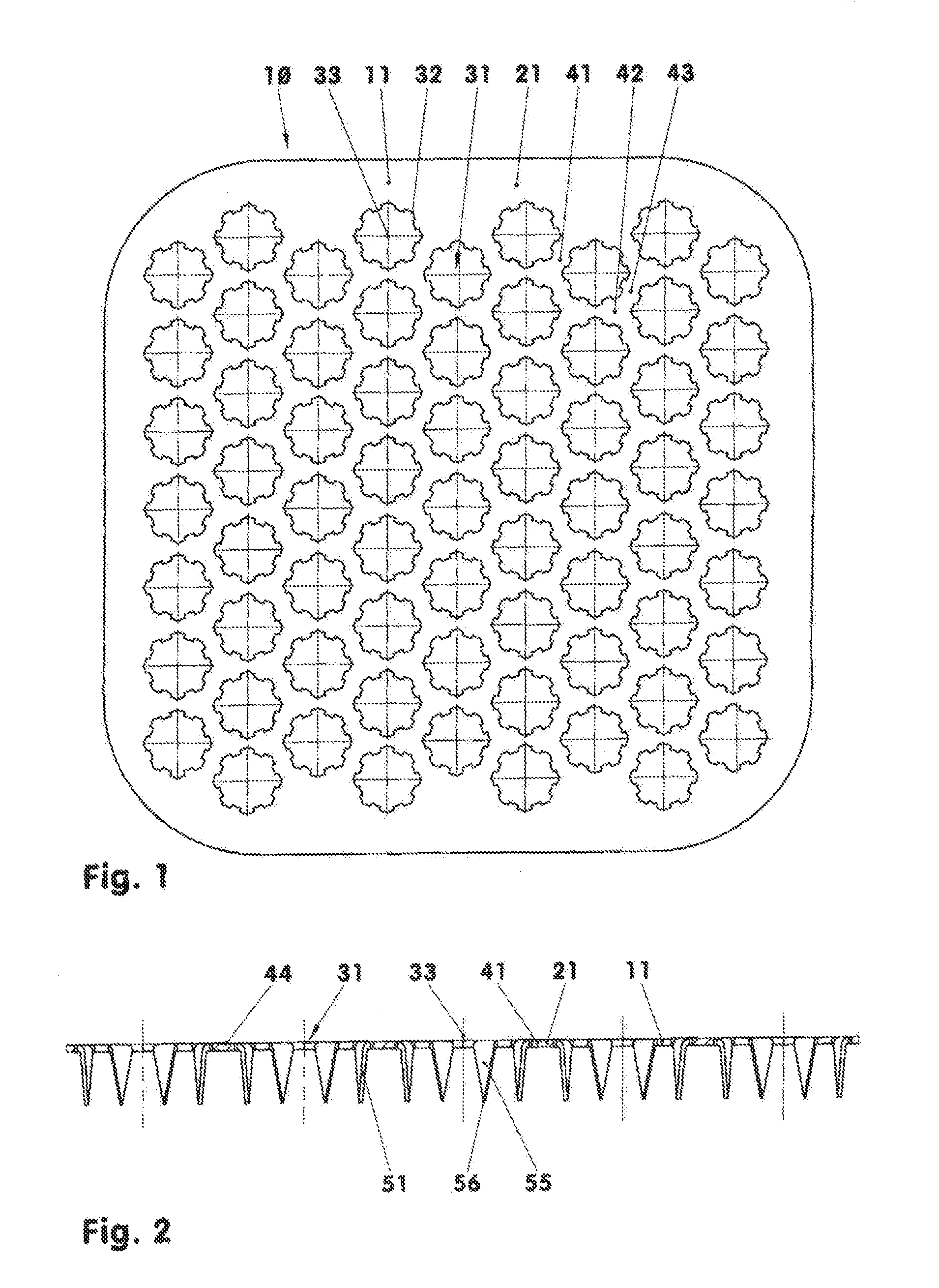 Microneedle system and method for the production thereof