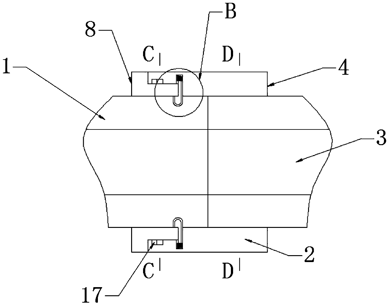 Device facilitating assembling and disassembling of free end of high-rotating-speed spinning revolving cup