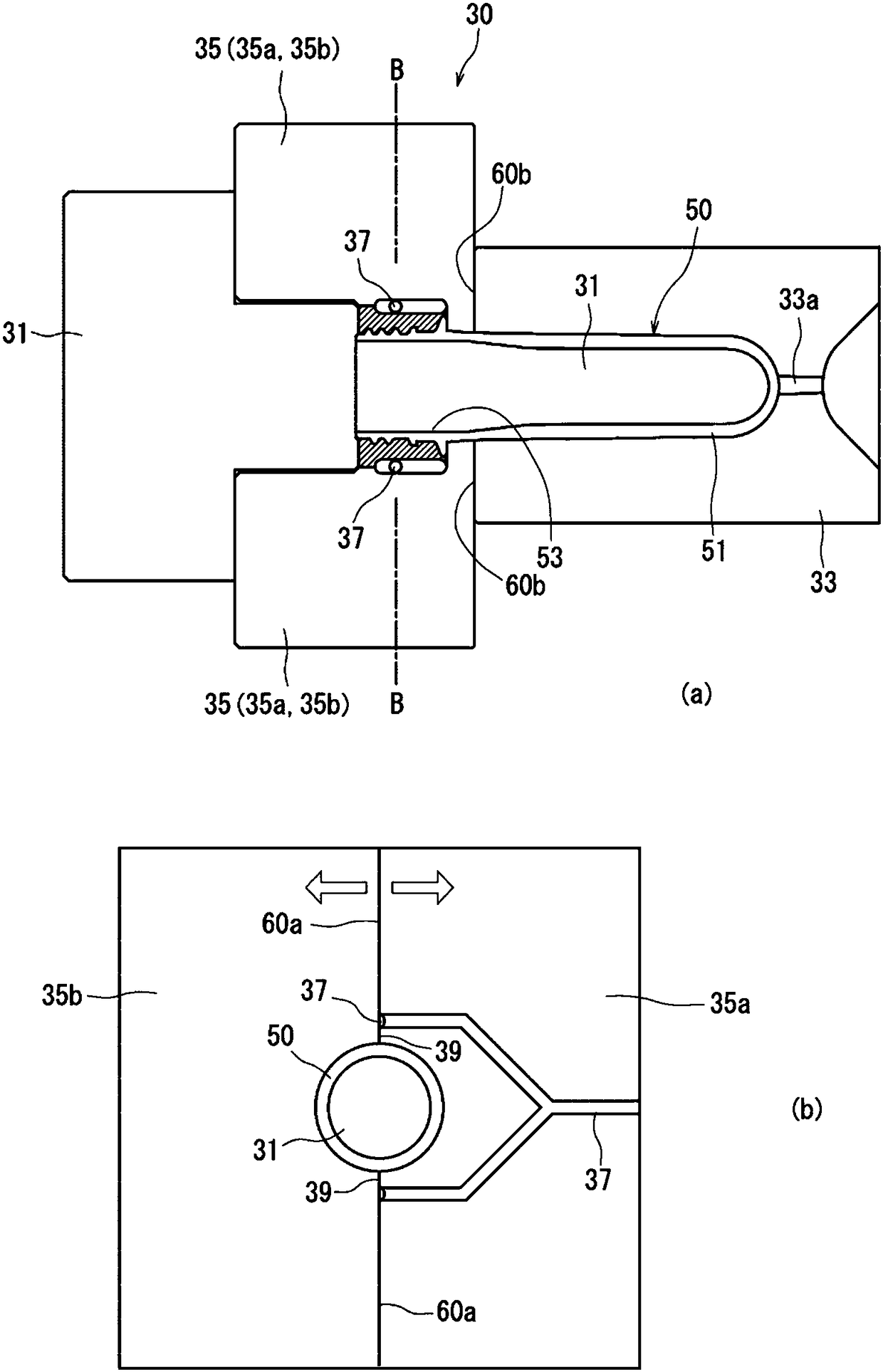 Forming method of plastic material