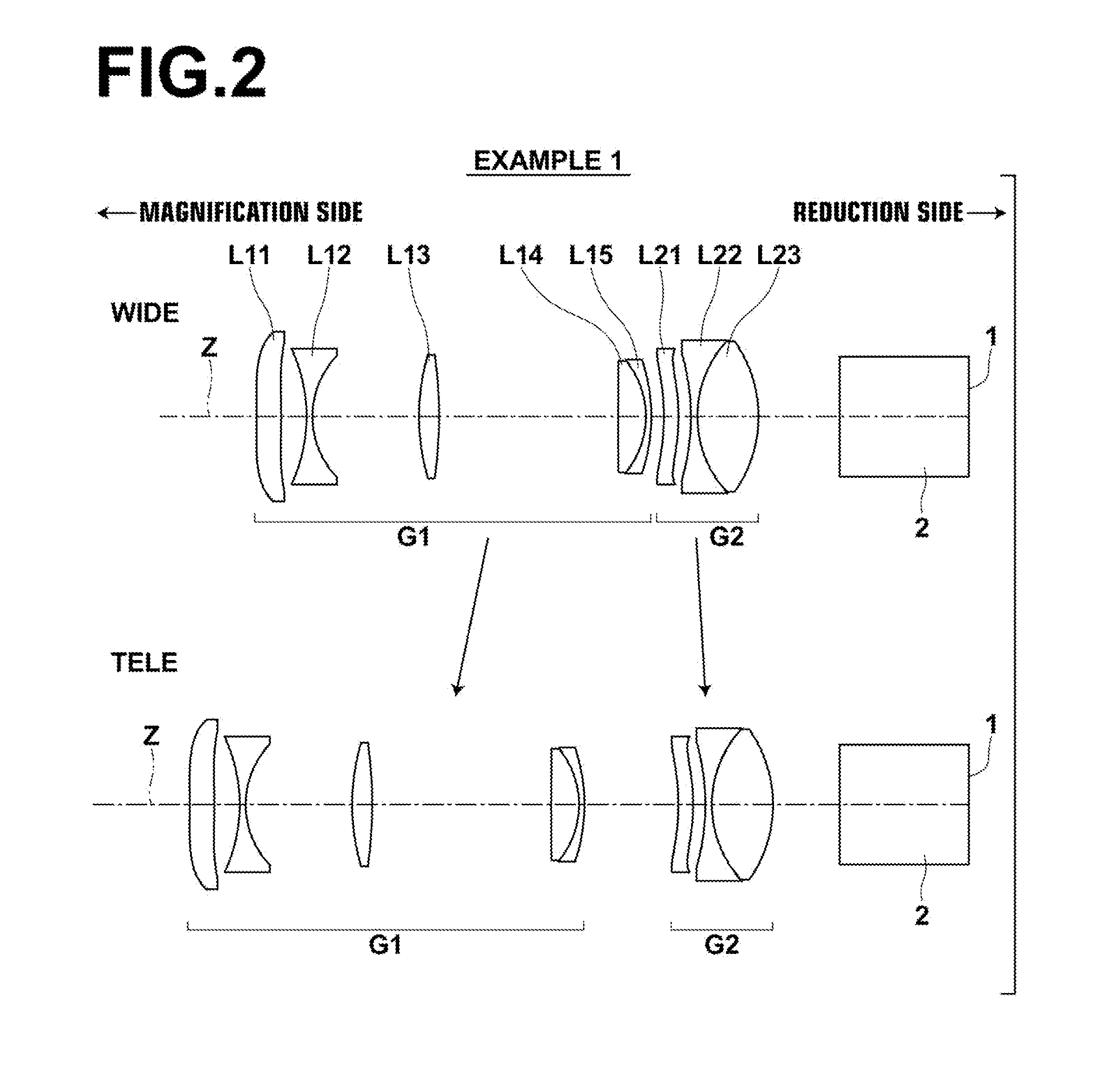 Variable magnification projection optical system and projection display apparatus