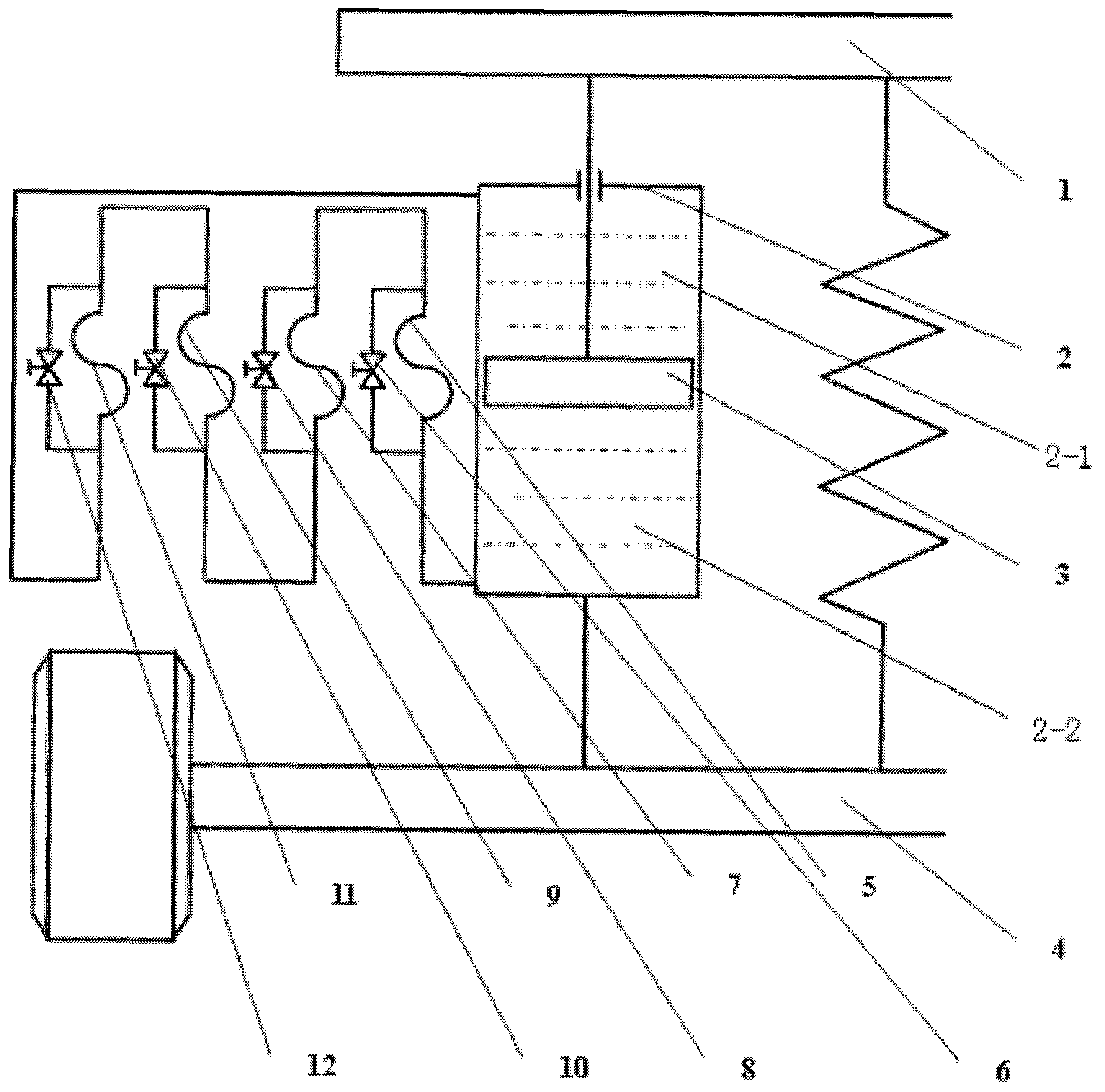 Automobile damper with variable damp of capillary tubes in serial connection