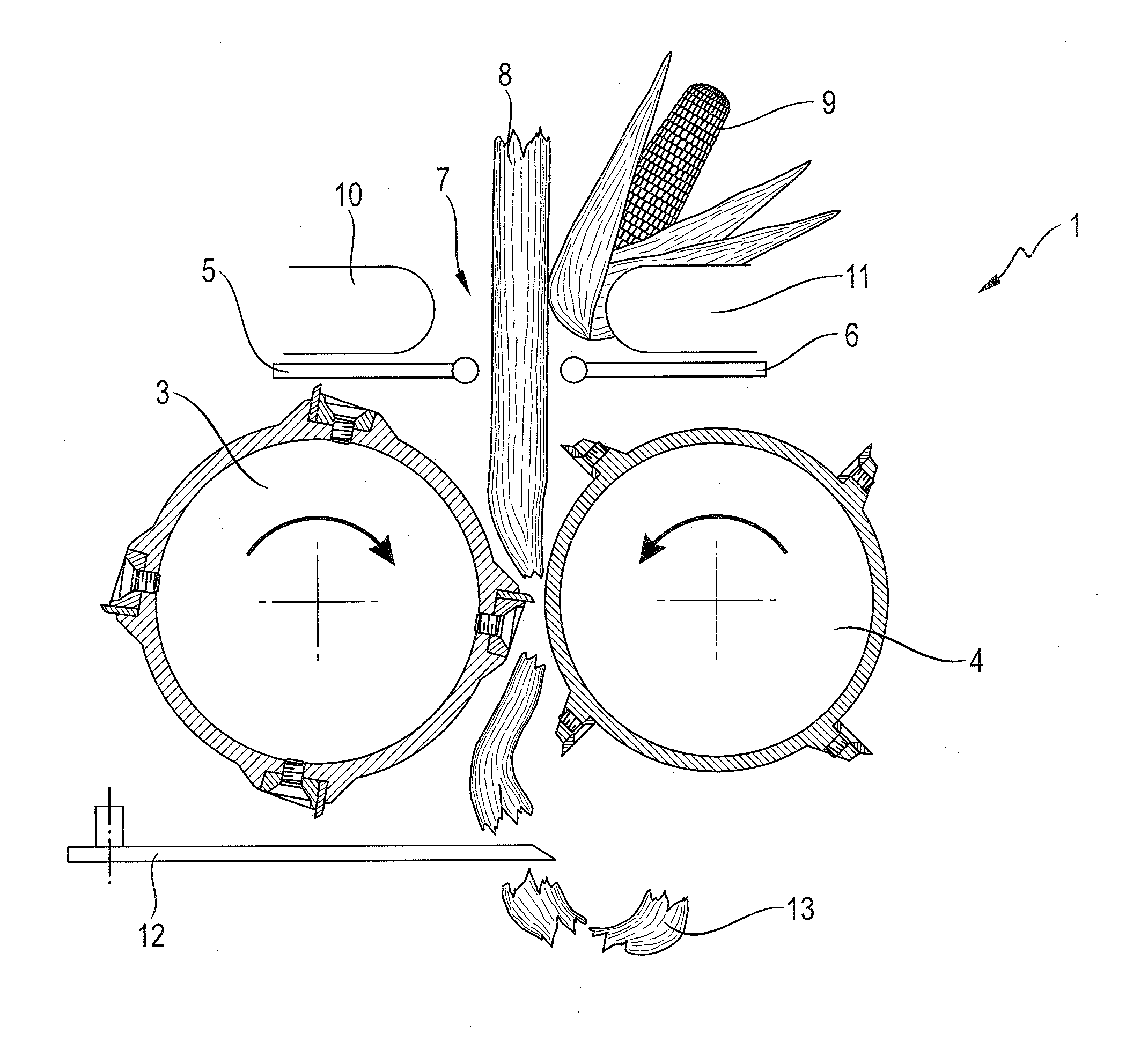 Method for operating a snapping unit having stripper plates with variable spacing