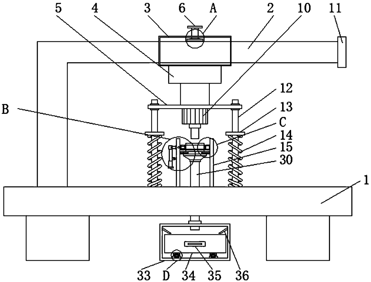 Hole opening device for lamp housing capable of stably opening holes