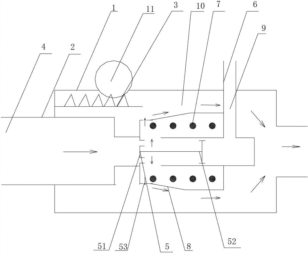 High-and-small flow classifying throttling mechanism capable of changing flow resistance within large range