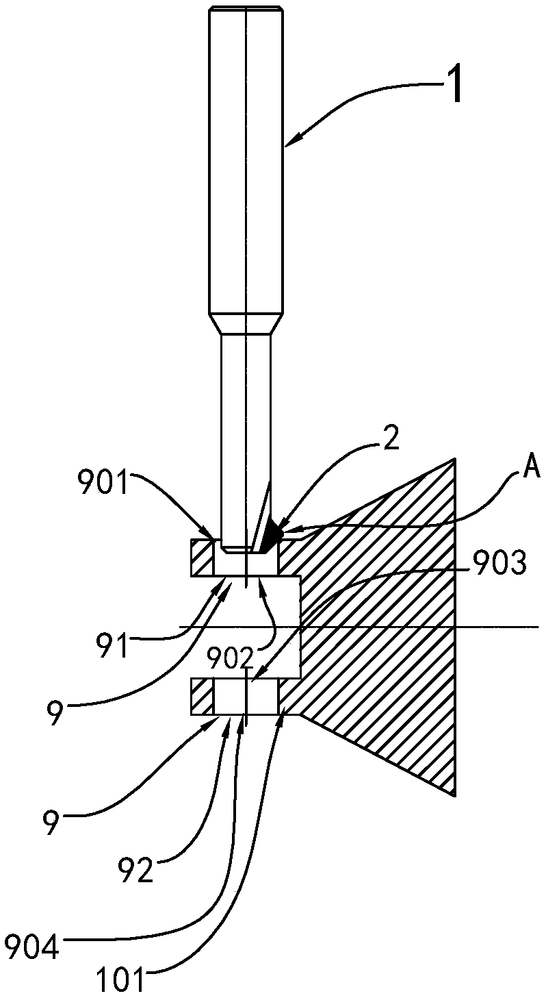 Aluminum die casting machining device and method and aluminum die casting