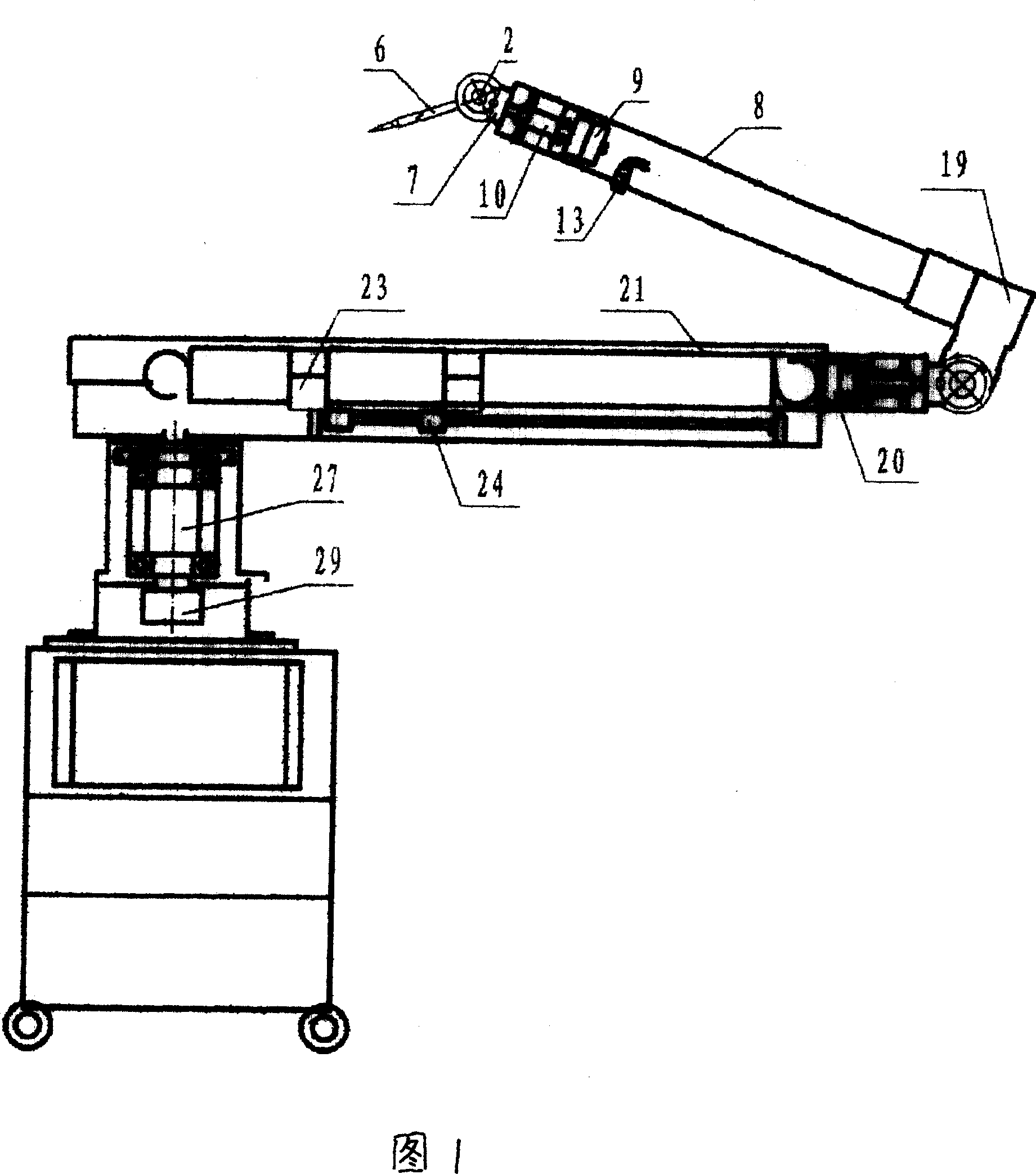 Rotating telescopic vehicle measuring apparatus