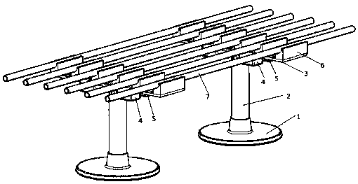 Row-shaped electric shock electrode for electric-shock type bird repelling device