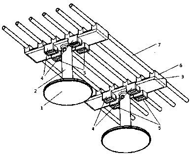 Row-shaped electric shock electrode for electric-shock type bird repelling device