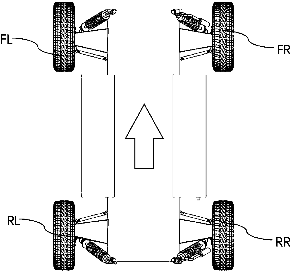 Multi-connecting-rod suspension mechanism for front and rear universal use in vehicle driven by wheel hub motor and