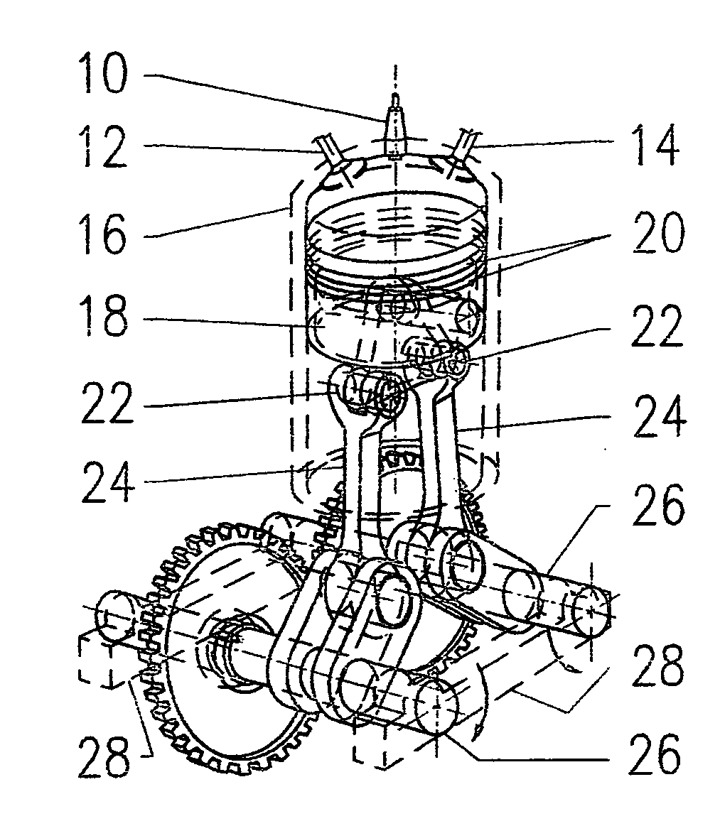 Increase torque output from reciprocating piston engine