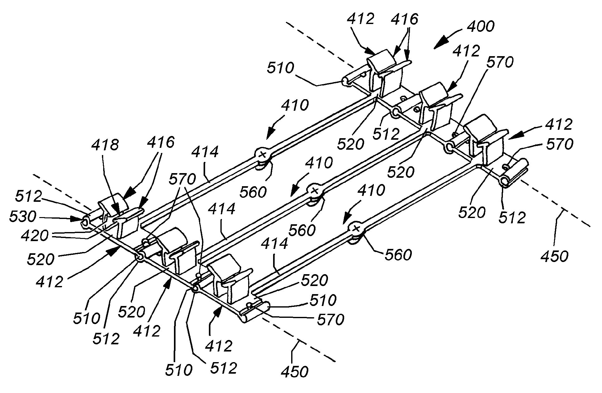 Festooned trim clip system and method for attaching festooned clips to a substrate