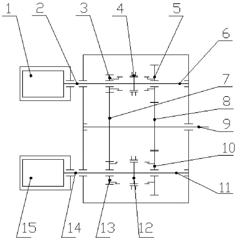 A shift control method for a dual-shaft parallel electric drive system for a vehicle