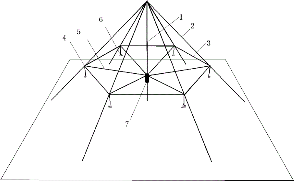 Hoisting system of large-sized extensible antenna