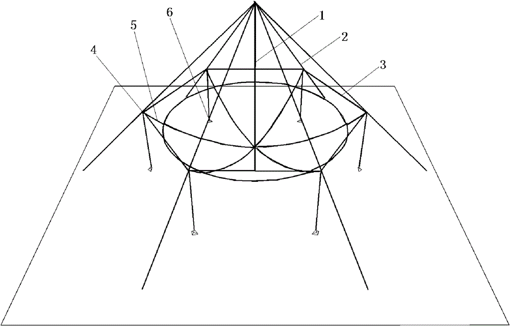 Hoisting system of large-sized extensible antenna