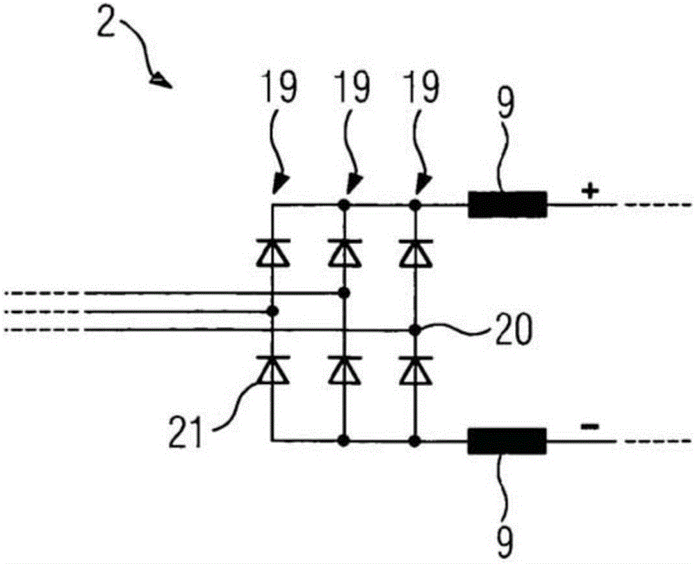 Converter station with diode rectifier