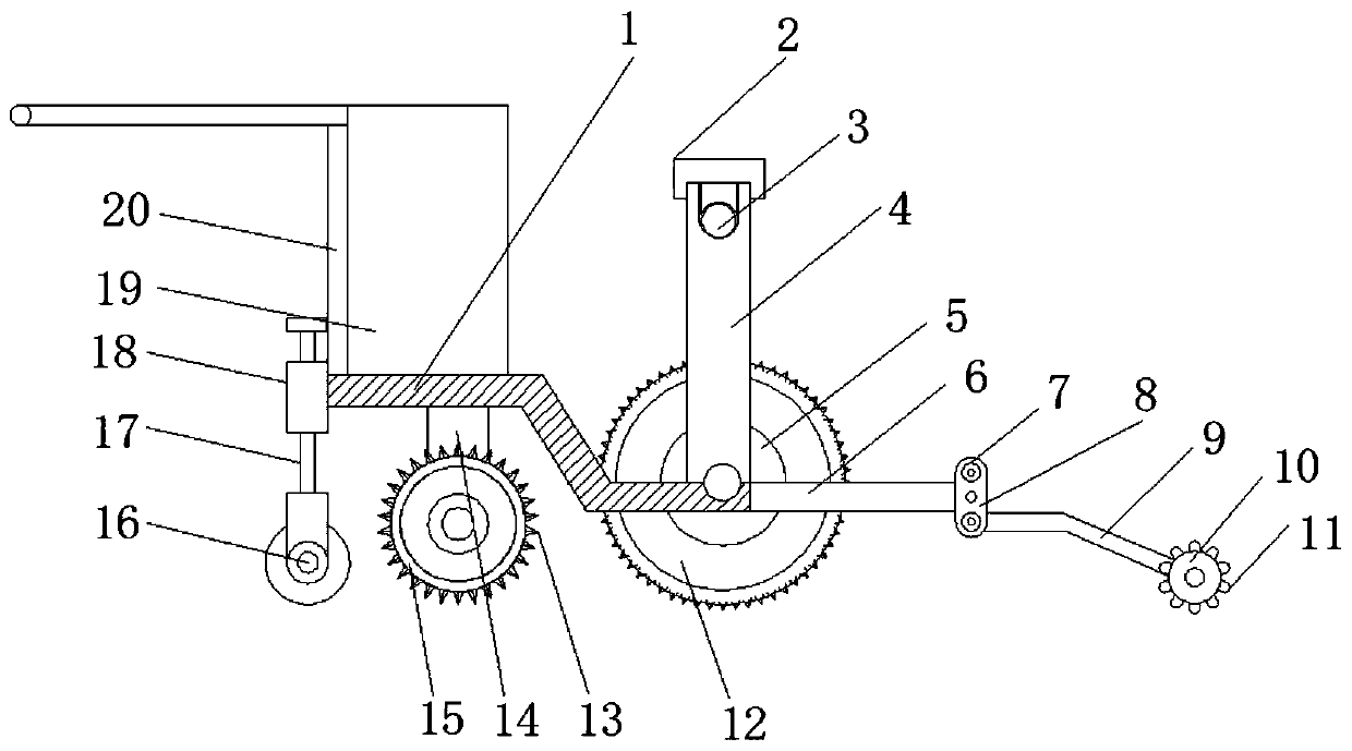 Mulching film laying device for agricultural production