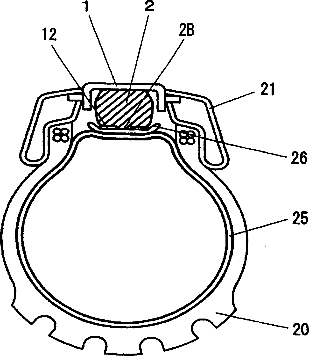 Internal pressure informing device for tire and rim and tire assembly using the same