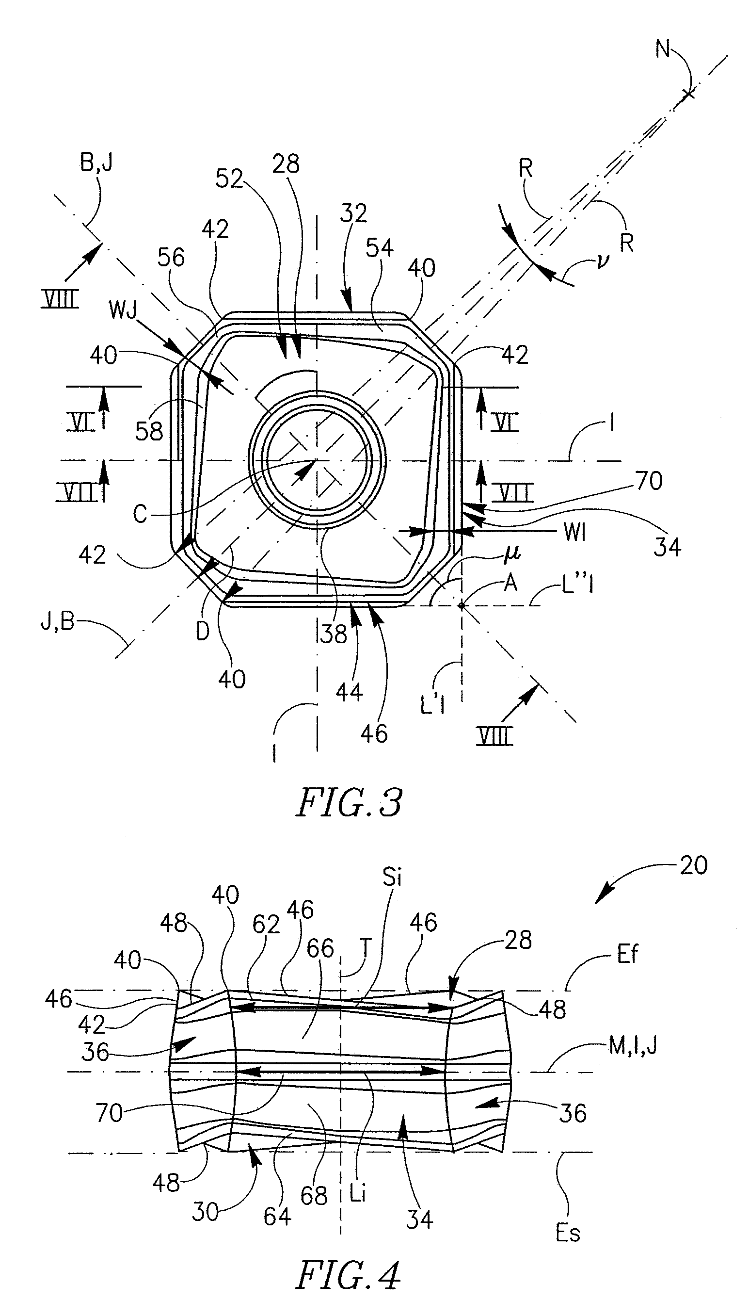 Cutting insert having cylindrically shaped side surface portions