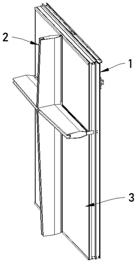 Super-large unit curtain wall with variable-cross-section stainless steel lines and construction method