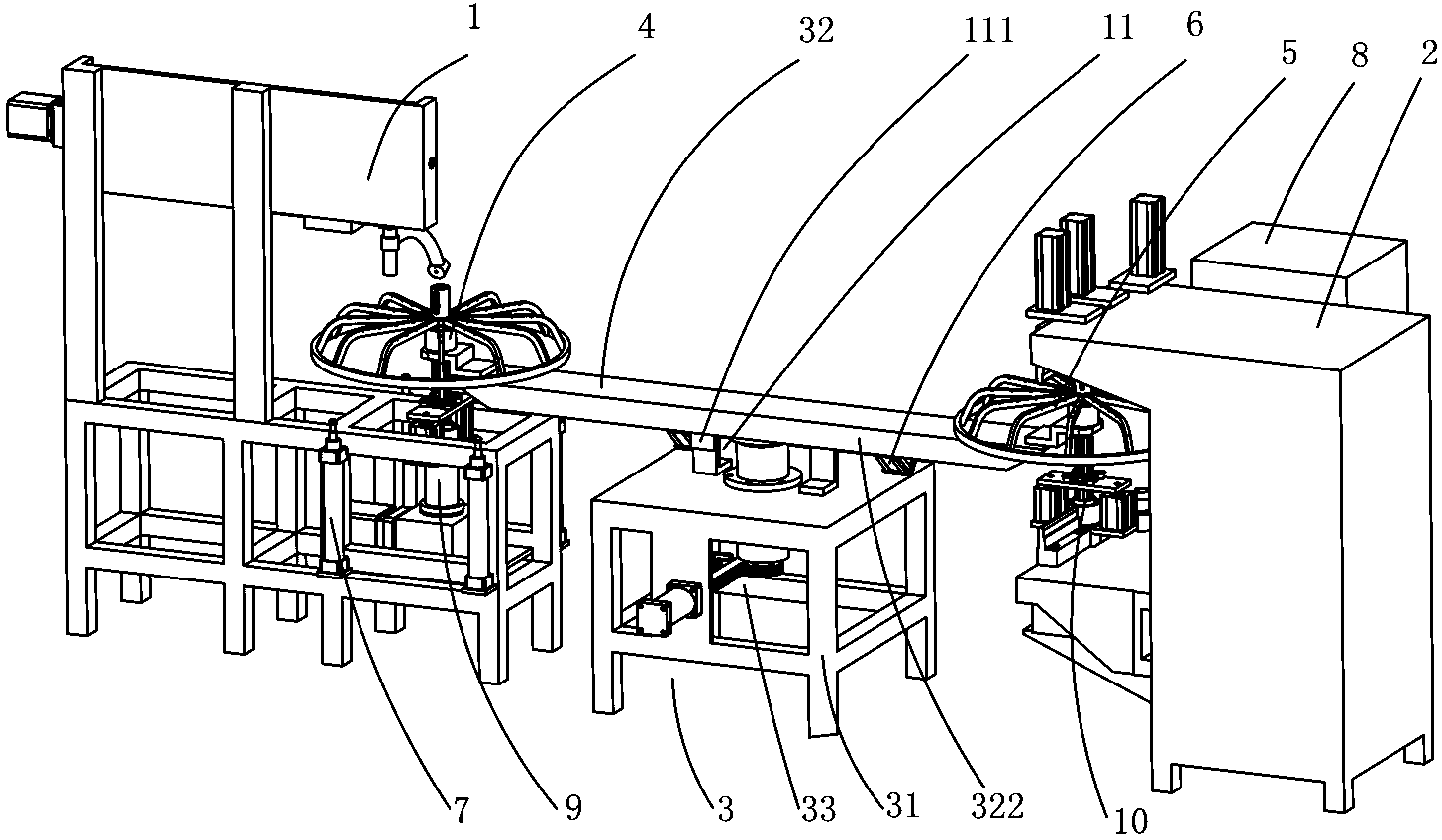 Automatic production device for fan housings