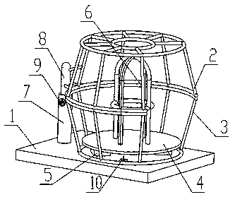 Bearing device used for steel bar coiled material straightening and provided with locking mechanism