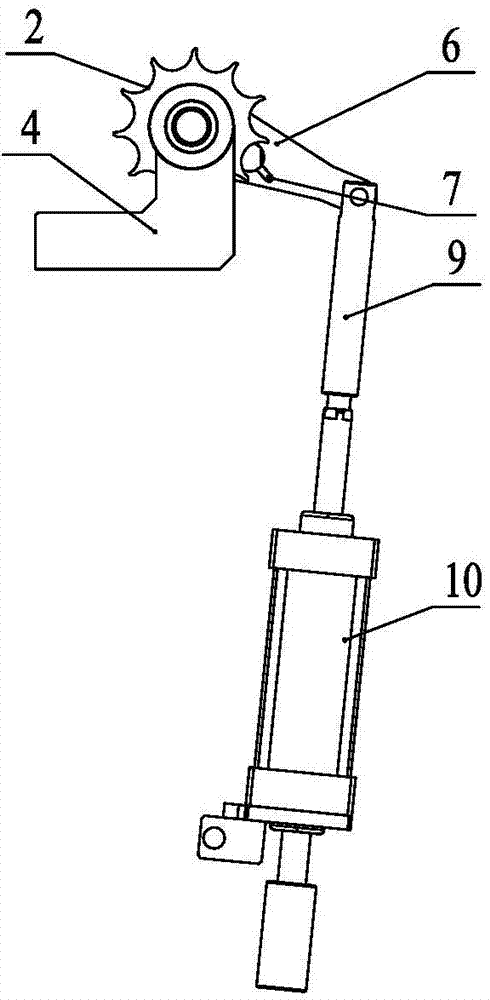 Ratchet driven-type feeding mechanism for circular shaft