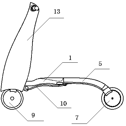 Pedal of electric folding vehicle