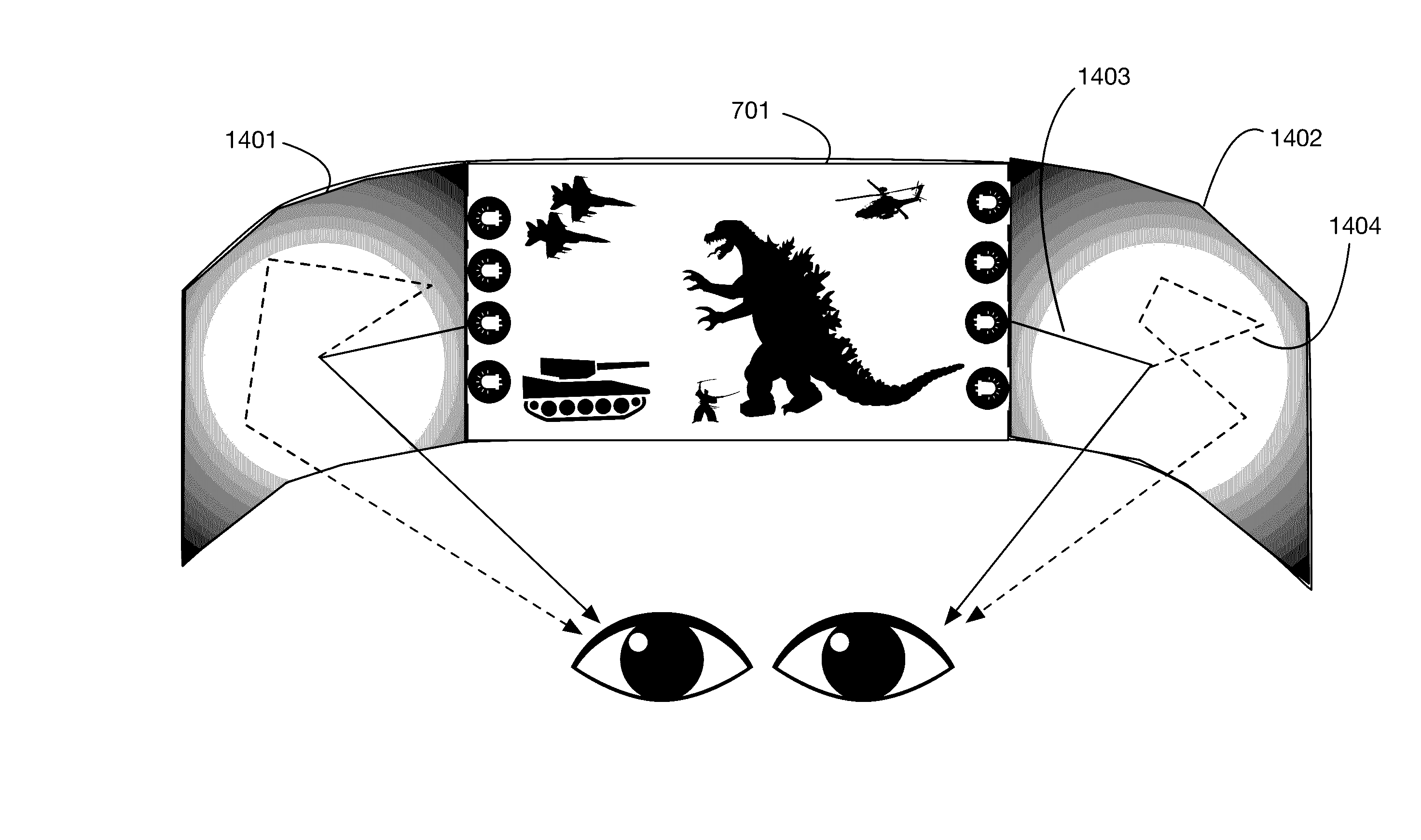 Peripheral field-of-view illumination system for a head mounted display