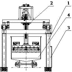 Overhead rail-mounted spiral high-efficiency flatting system