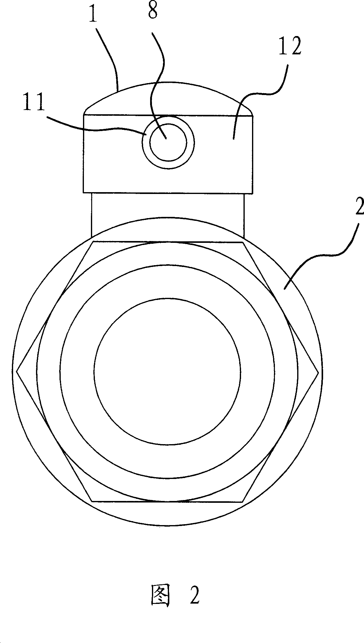 Connection structure for ball valve handle