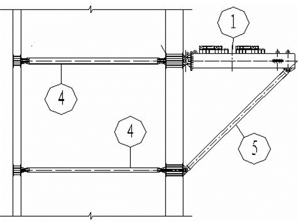 Construction Method of Tower Crane Support Beam Structure Hanging Inside and Outside of Super High-rise Core Tube