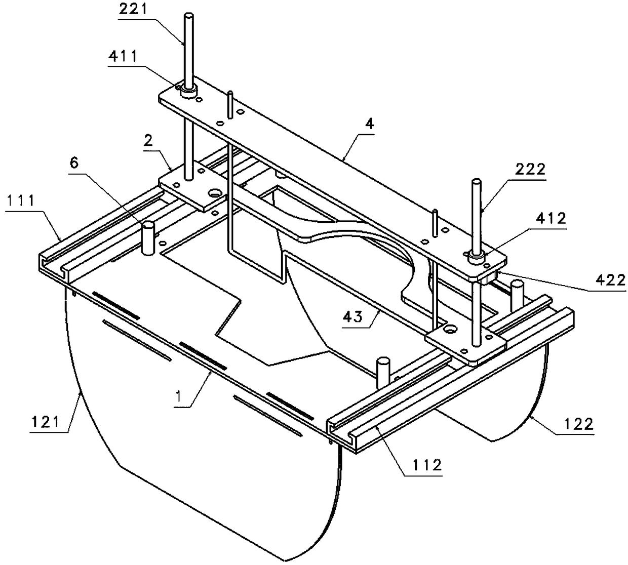 Cutting device of camera shock absorbing sponge