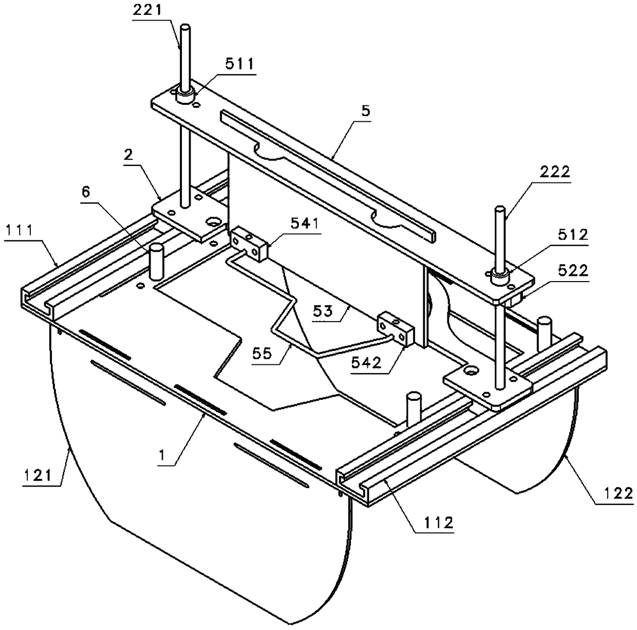 Cutting device of camera shock absorbing sponge