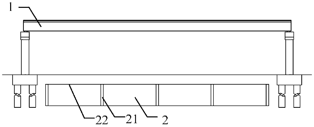 Method for dismantling concrete box girder of under-passing closed frame culvert