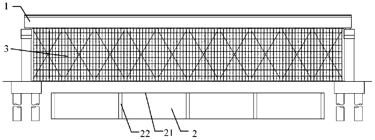 Method for dismantling concrete box girder of under-passing closed frame culvert