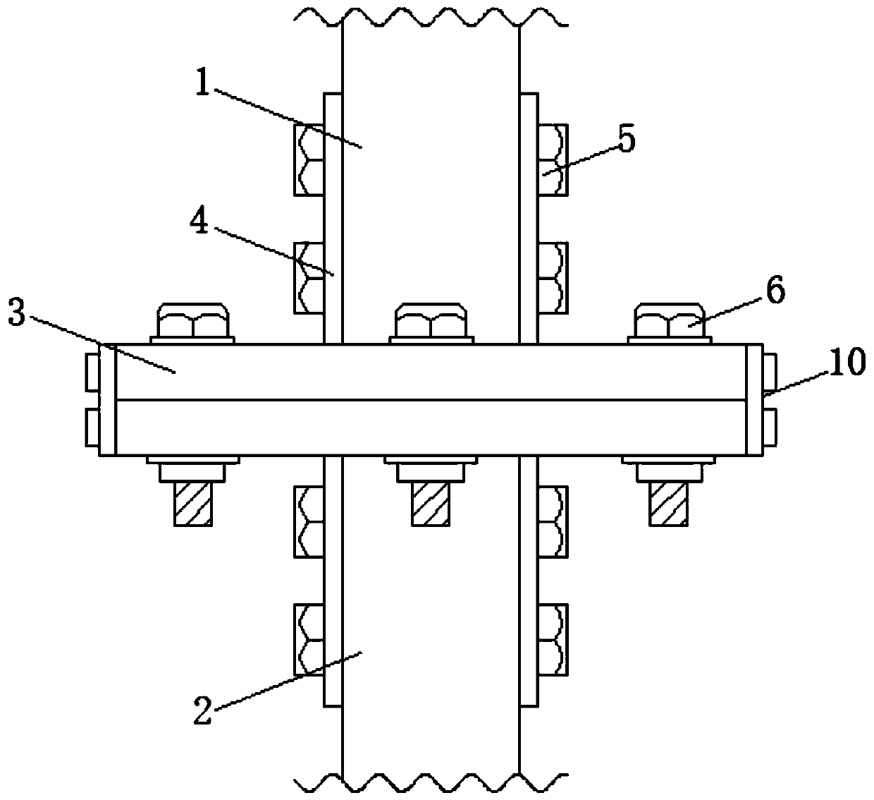 Building connecting structure for assembly