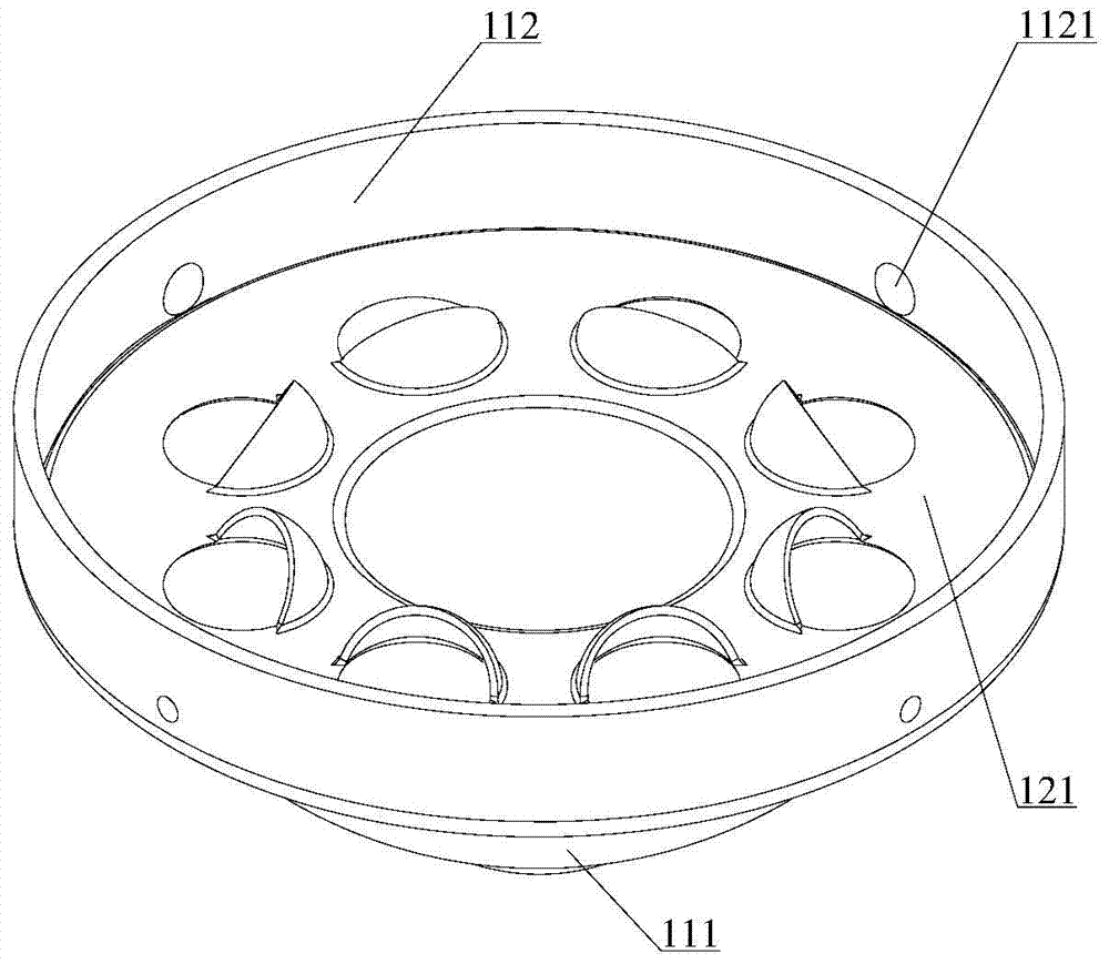 End cover assembly, gas and liquid separator with end cover assembly and assembly device of end cover assembly