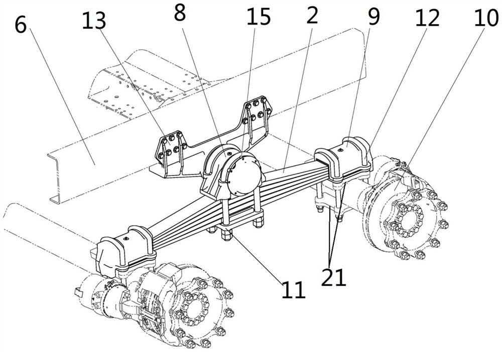 A vehicle balance suspension assembly structure