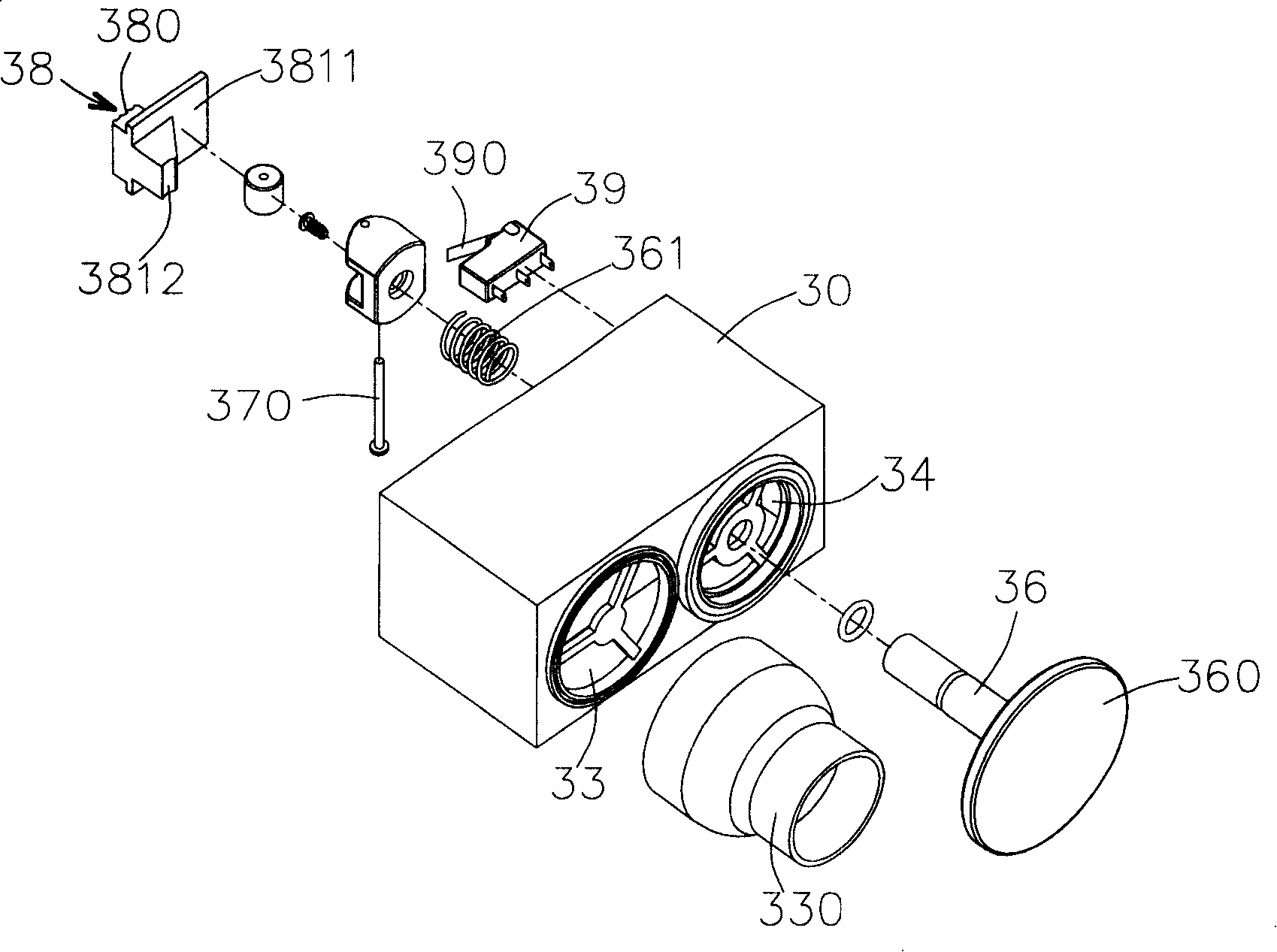 Electric air pump for filling and discharging gas of aerated bed as well as aerated bed thereof