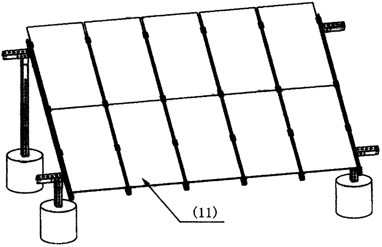 Automatic cleaning device of surface of photovoltaic battery panel array