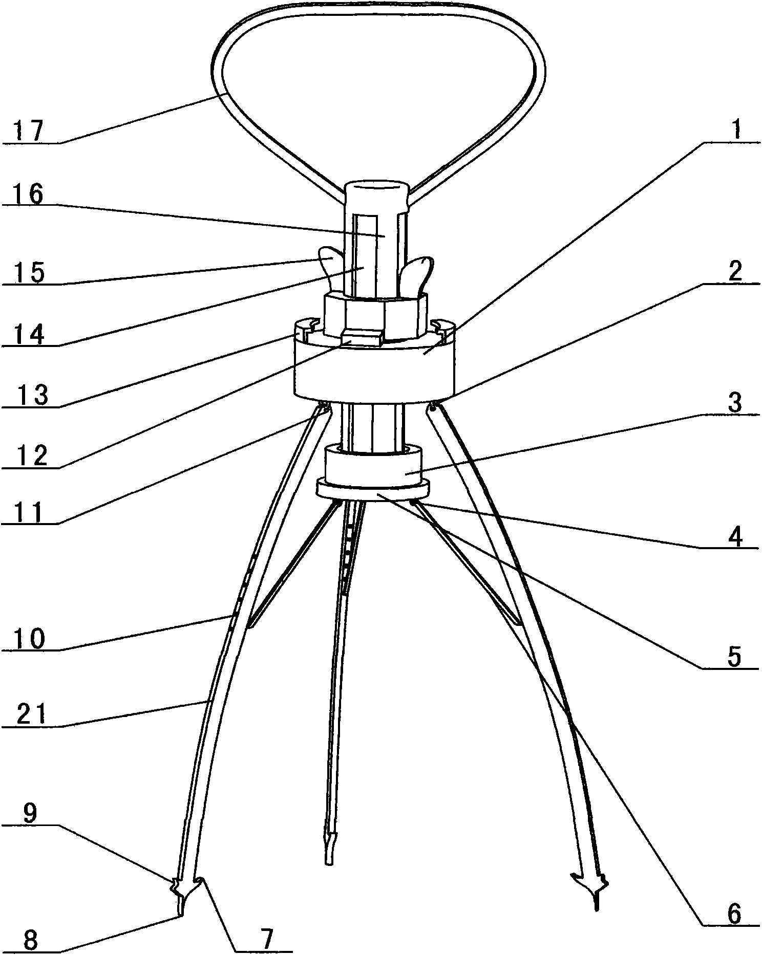 Multifunctional mechanical arm for taking and placing hot objects