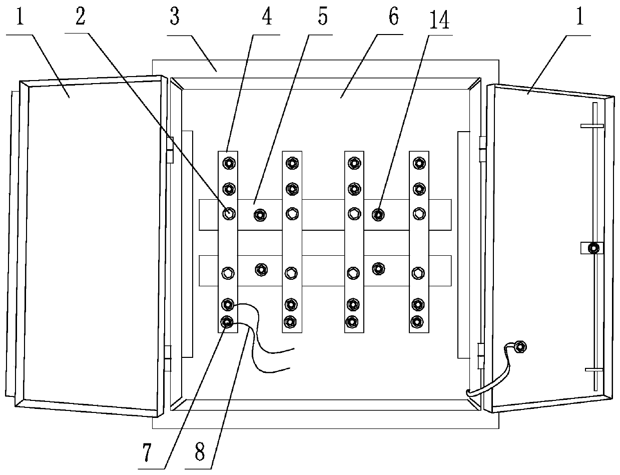 Live line connection method in low-voltage cable branch box