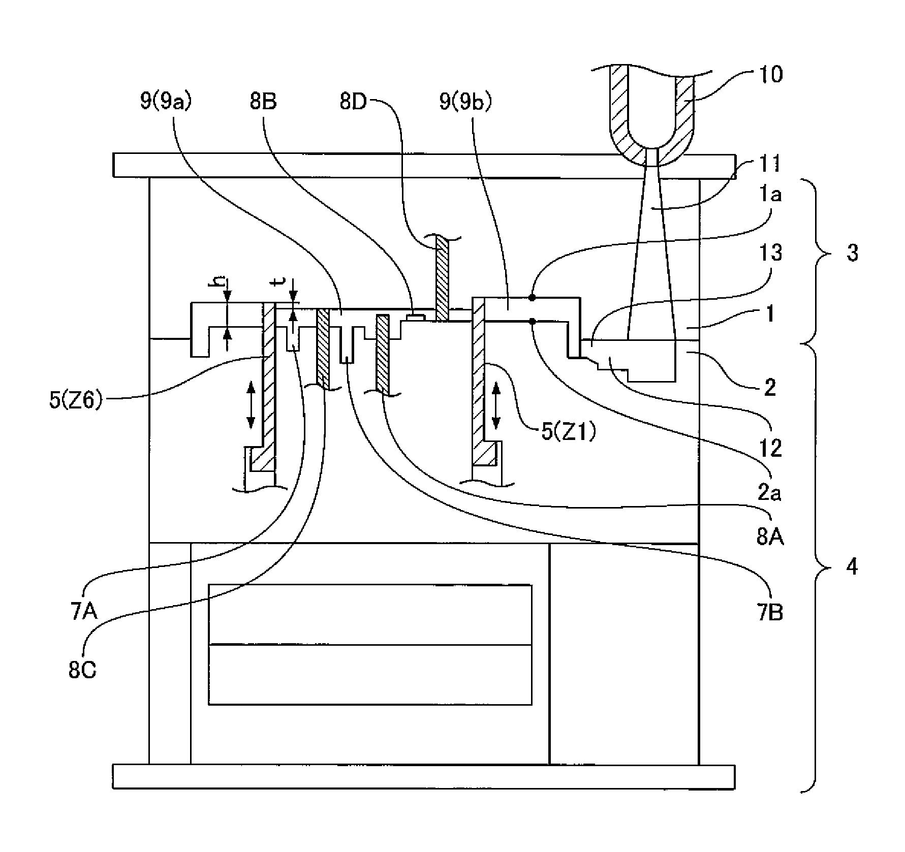 Resin molding method, die device, and resin molded article
