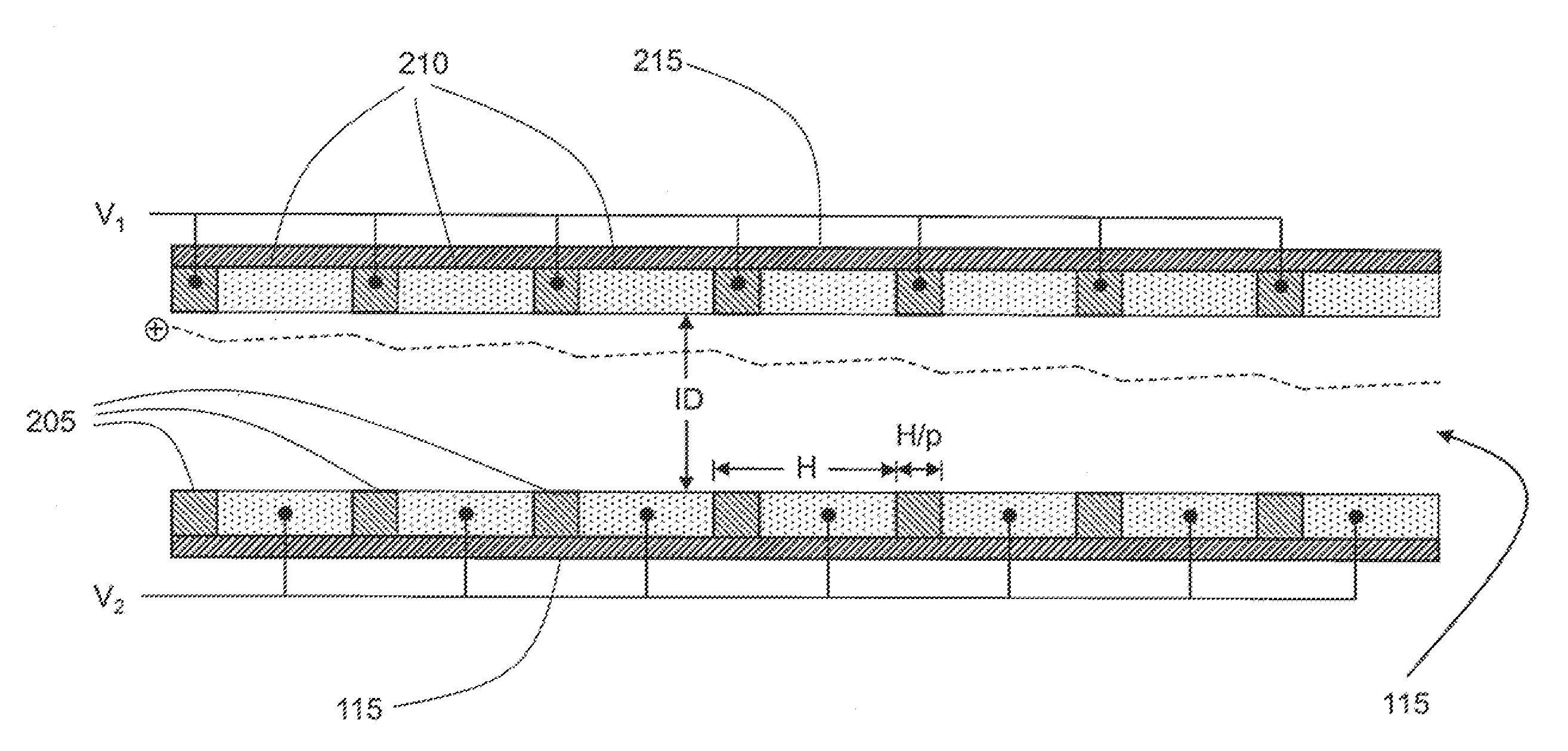 Ion transfer tube with spatially alternating DC fields