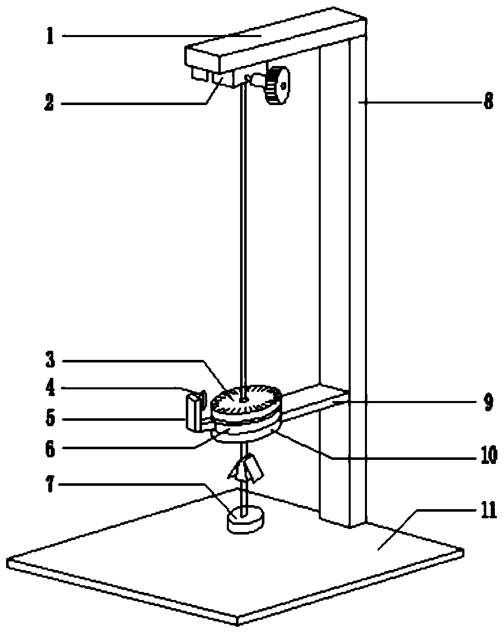 Optical fiber ribbon residual torsion testing device and testing method thereof