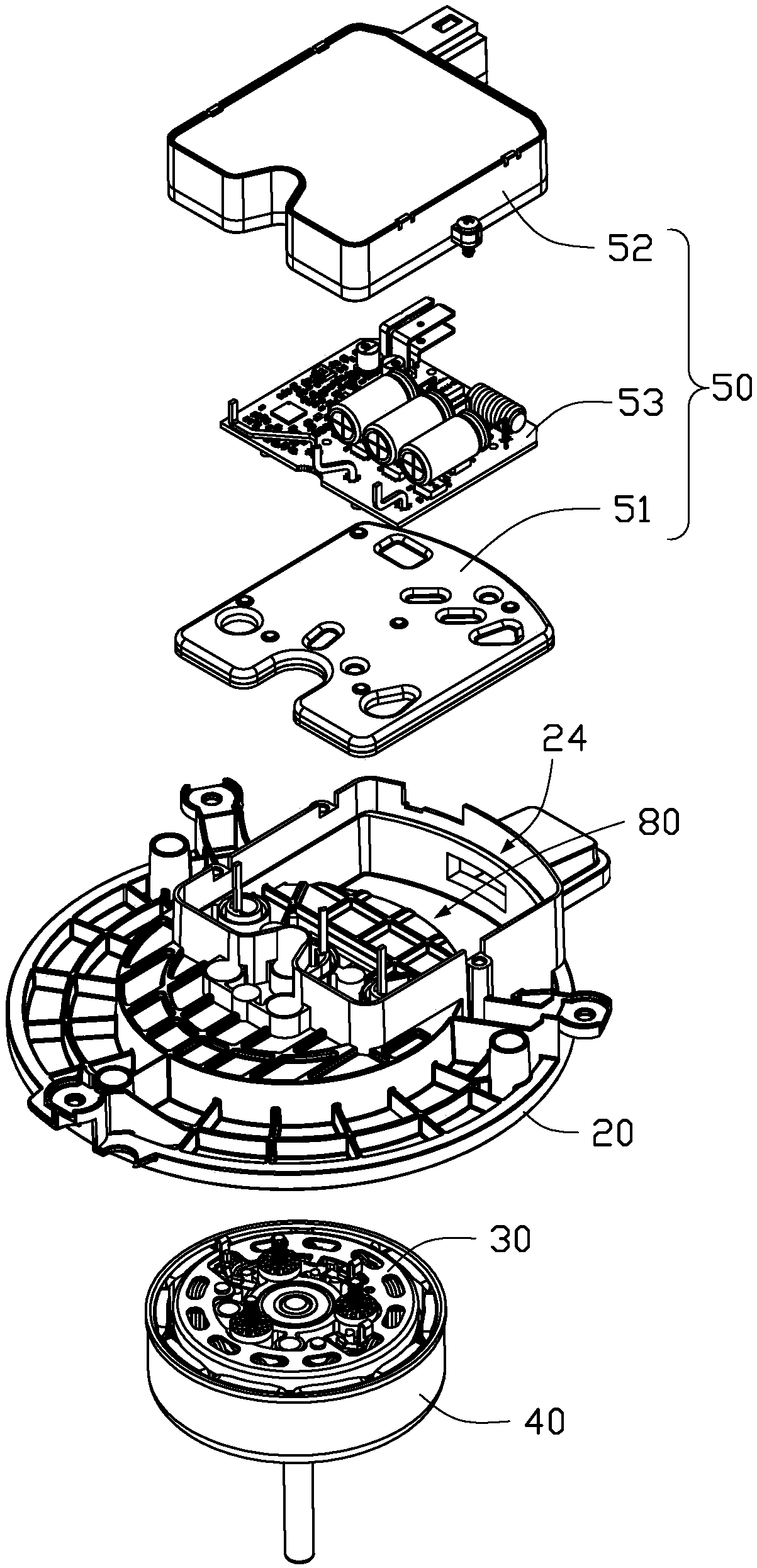 Motor and fluid conveying device using same