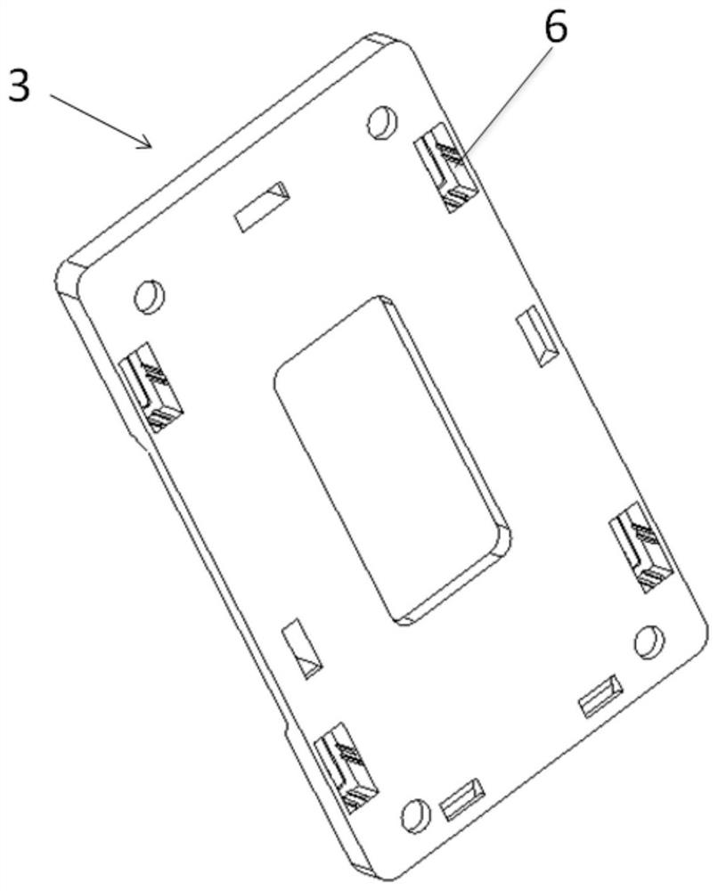 Mounting part mounting structure on door leaf